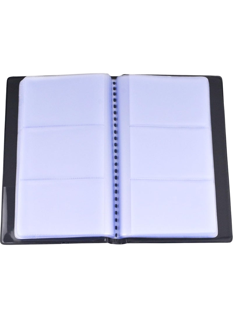 Business Card Book Holder Name Card Organizer Professional Office Journal Namecard Holder Organizer Holds 240 Cards - Black - Image 2